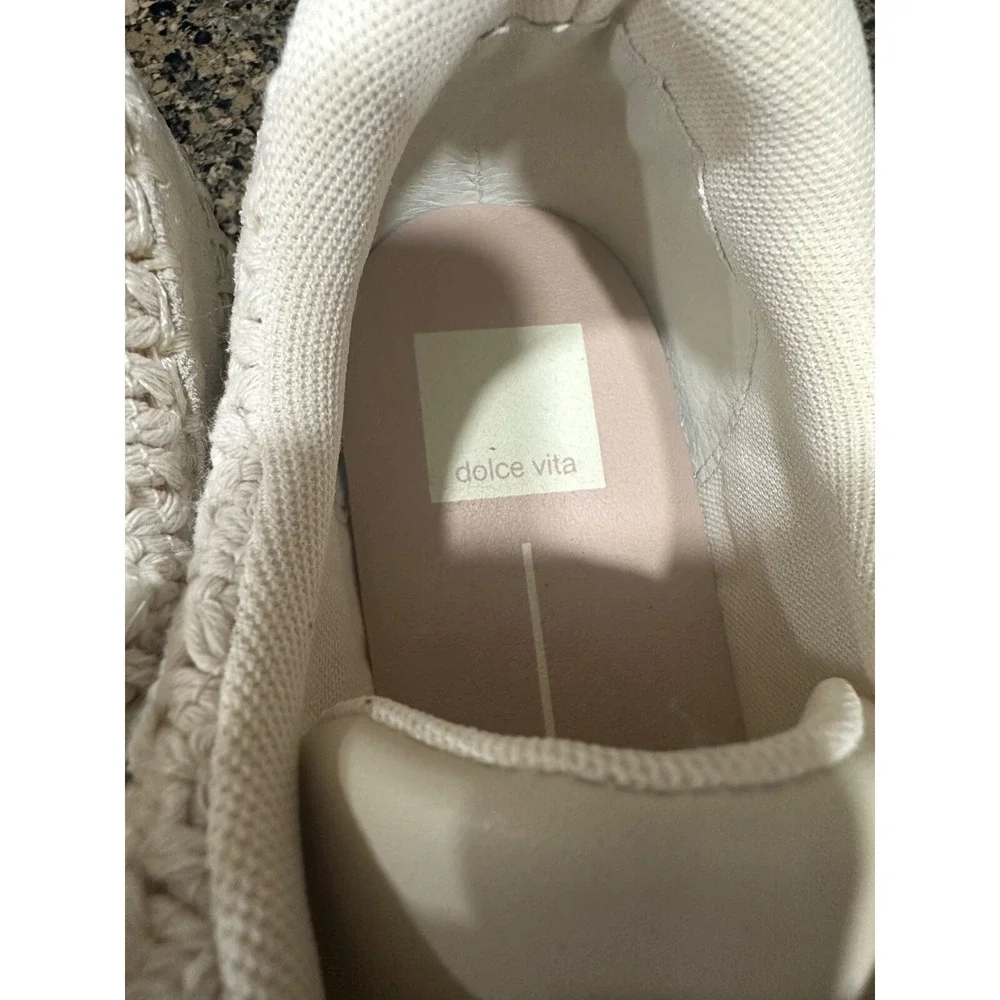 dolce vita cream woven‎ platform sneakers 10
